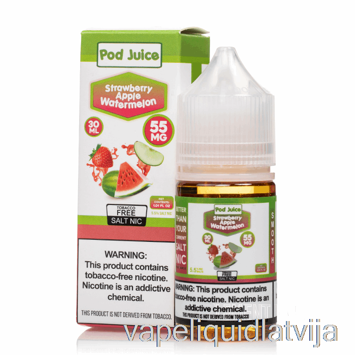 Zemeņu ābolu Arbūzs - Pāksts Sula - 30ml 35mg Vape šķidrums